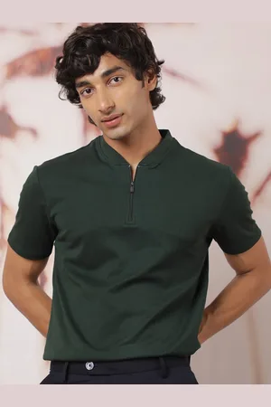 RARE RABBIT Men Rings-4 Slim Fit Solid Polo Collar T-Shirt