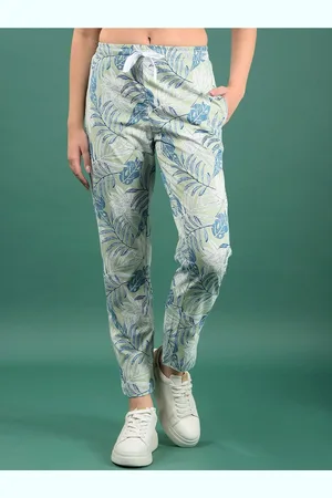 Dollar Missy Women Printed Relaxed Fit Cotton Trousers
