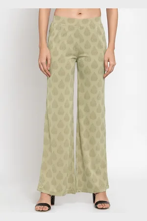 Vivienne Westwood Women Beige & Green Mid-Rise Trousers