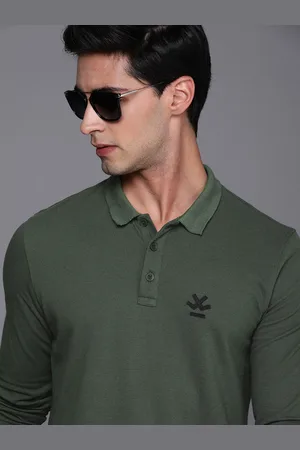 WROGN Men Polo Collar Slim Fit Long Sleeves T-shirt