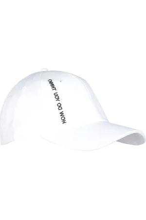 iSWEVEN Unisex White & Black Pure Cotton Snapback Cap