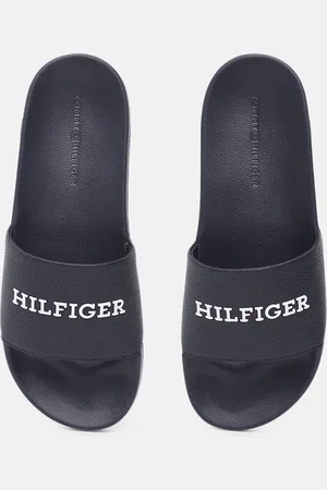Tommy Hilfiger Men Brand Logo Print & Textured Sliders