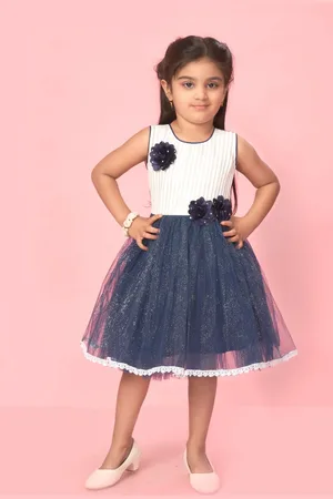 HERE&NOW Girls Net Fit & Flare Dress