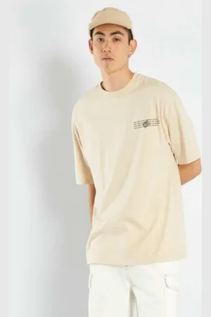 KIABI Men Printed Round Neck Boxy T-shirt