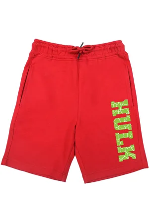 Wear Your Mind Boys Red Superhero Printed Hulk Shorts