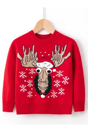 Stylecast Boys Red Graphic Printed Pullover