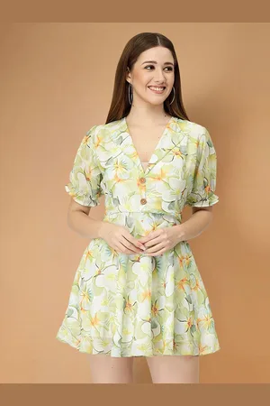 Moda Rapido Floral Print Applique Fit & Flare Dress