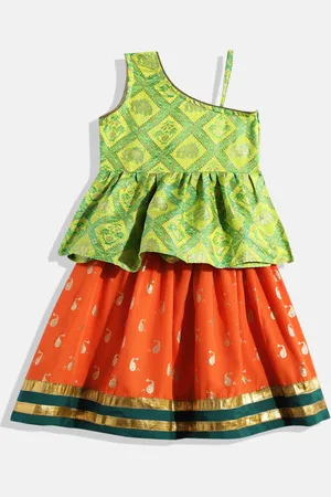 Twisha Girls Printed Top with Skirt