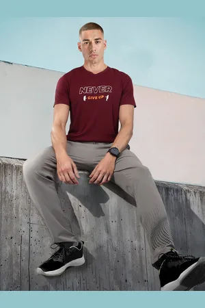 HRX Typography Printed Rapid-Dry Training T-shirt