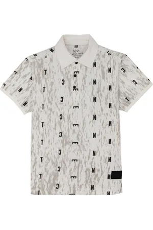 Status Quo Boys Typography Printed Polo Collar Cotton T-shirt