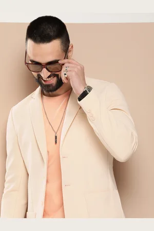 HERE&NOW Self Design Regular Fit Single-Breasted Casual Blazer