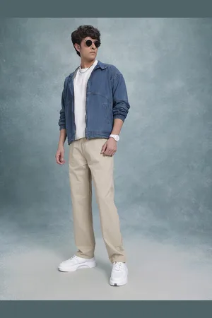 Roadster The Life Co. Men Straight Fit Pure Cotton Chinos