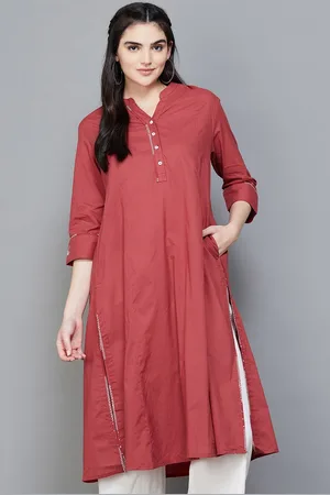 Lifestyle Thread Work Cotton Anarkali Kurta