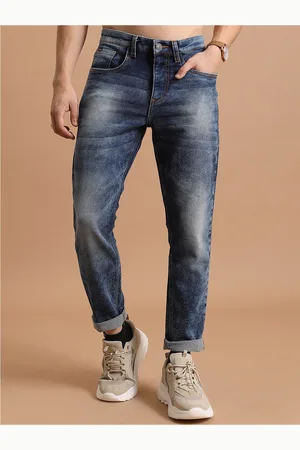 Highlander Men Clean Look Tapered Fit Light Fade Stretchable Jeans