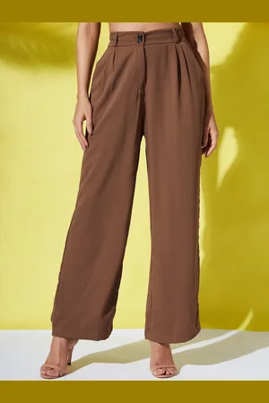 Corsica Women Loose Fit High-Rise Pleated Trousers