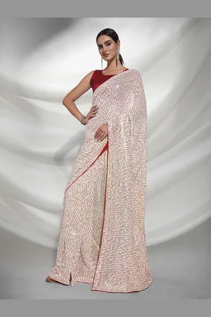 Kalista Embellished Sequinned Pure Georgette Saree