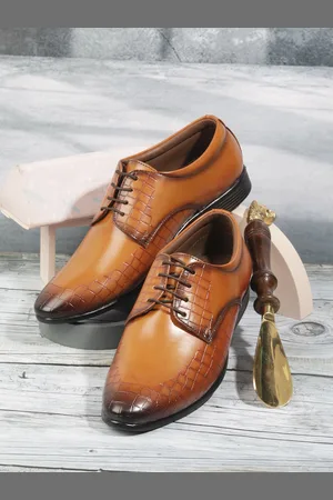 ID Men Round Toe Leather Formal Derbys