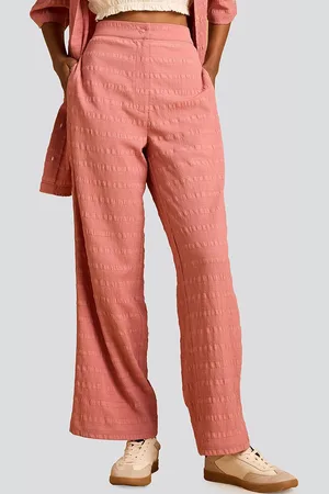 Muvazo Women Mid-Rise Comfort Wrinkle Free Trousers