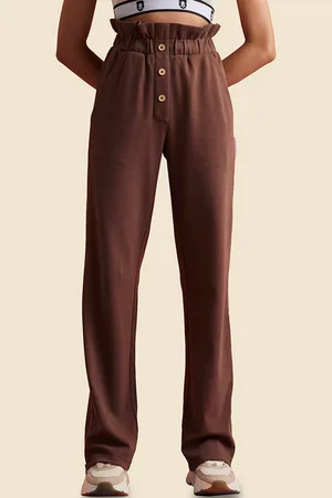 Muvazo Women Custom Straight Fit Cotton Parallel Trousers