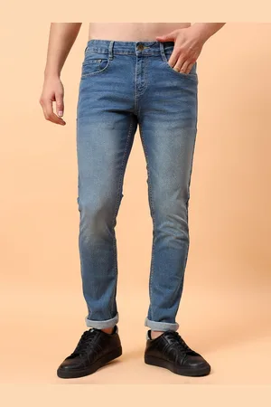 Mast & Harbour Men Slim Fit Mid-Rise Light Fade Stretchable Jeans