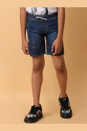 V-Mart Boys Washed Denim Denim Shorts Technology