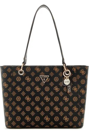 Guess Women Brand Logo Printed Structured Shoulder Bag