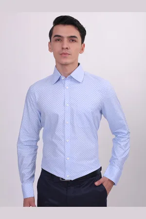 LOUIS STITCH Comfort Micro Checked Cotton Formal Shirt
