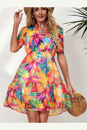 all about you Floral Print Fit & Flare Dress
