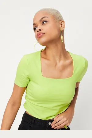 Max Collection Women Square Neck Crop Length Top
