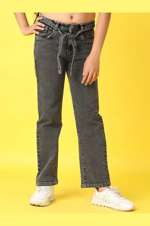 V-Mart Girls Straight Fit Mid-Rise Low Distress Stretchable Jeans
