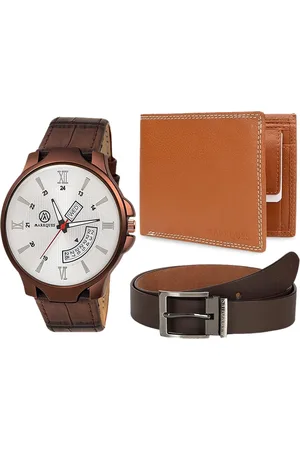 MARKQUES Men Brown Solid Accessory Gift Set
