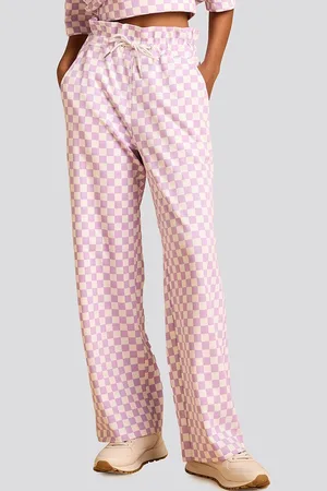 Muvazo Women Printed Comfort Wrinkle Free Trousers
