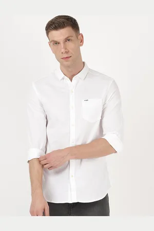 Wrangler Men White Regular Casual Cotton Shirt