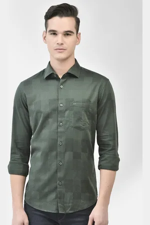 Crimsoune Club Spread Collar Slim Fit Casual Shirt