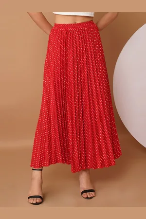 Chemistry Pleated Flared Maxi Skirt