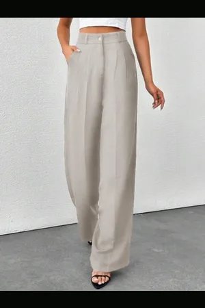 Broadstar Women Smart High-Rise Pleated Korean Pants