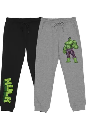 Wear Your Mind Kids Pack Of 2 Hulk Printed Cotton Joggers
