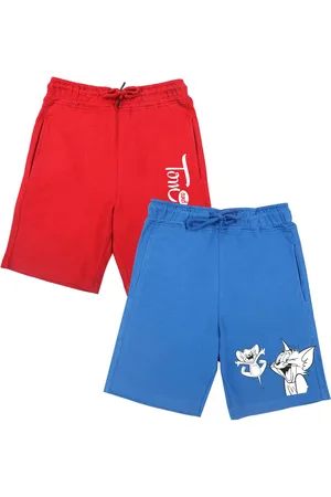Wear Your Mind Boys Pack of 2 Blue & Red Tom & Jerry Shorts
