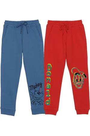 Wear Your Mind Kids Pack of 2 Donald & Mickey Character Printed Joggers