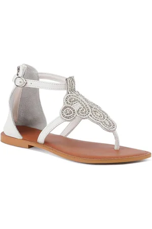 London Rag Women Embellished T-Strap Flats
