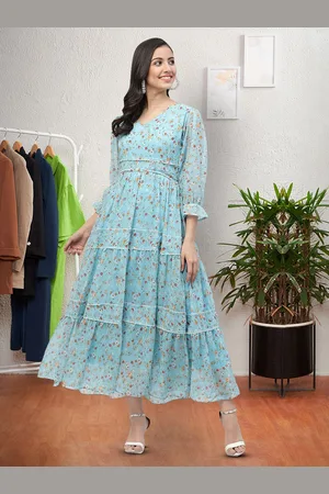 Moda Rapido Floral Print Applique Fit & Flare Dress