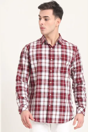 JADE BLUE Men Regular Fit Spread Collar Tartan Checked Cotton Casual Shirt