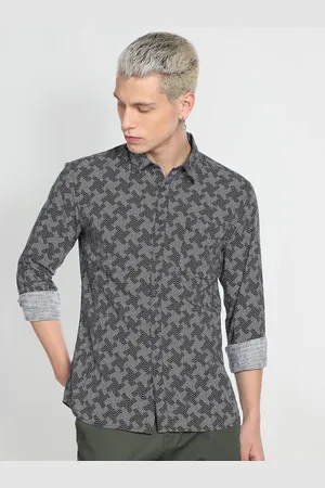 Flying Machine Men Pure Cotton Slim Fit Opaque Printed Casual Shirt