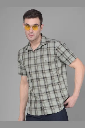 Crimsoune Club Classic Slim Fit Tartan Checks Pure Cotton Casual Shirt