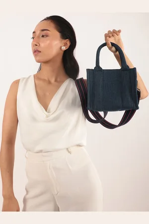 earthbags Structured Cotton Denim Sling Bag