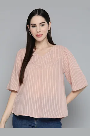Scouph Striped Flared Sleeves Top