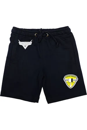 Wear Your Mind Boys Navy Blue Solid Regular Fit Regular Shorts