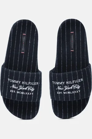 Tommy Hilfiger Men Blue Striped Sliders