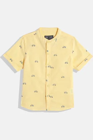 HERE&NOW Boys Semi Sheer Conversational Printed Casual Shirt