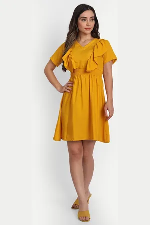 GUFRINA Women Yellow Viscose Rayon Tunic